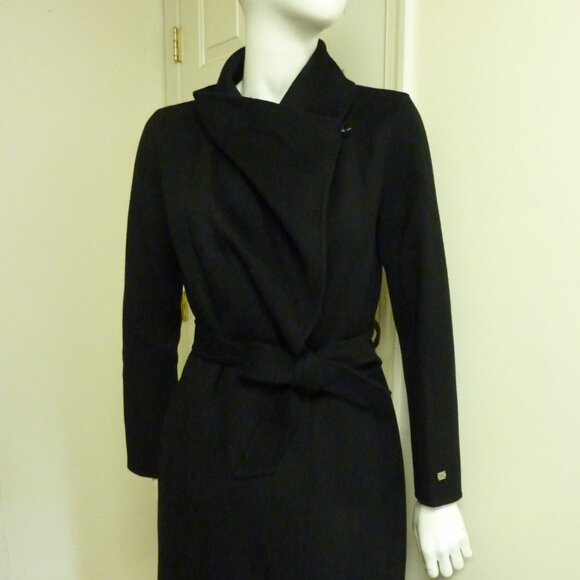 Soia & Kyo Britta-U Double Face Wool Wrap Coat - Picture 9 of 13